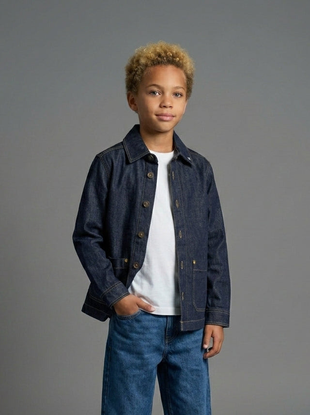 GIUBBINO BERNA KIDS  CAMICIONE DARK DENIM ART 240209 30