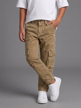 PANTALONE BERNA KIDS CARGO  VERDE & CAMMELLO ART K 23532