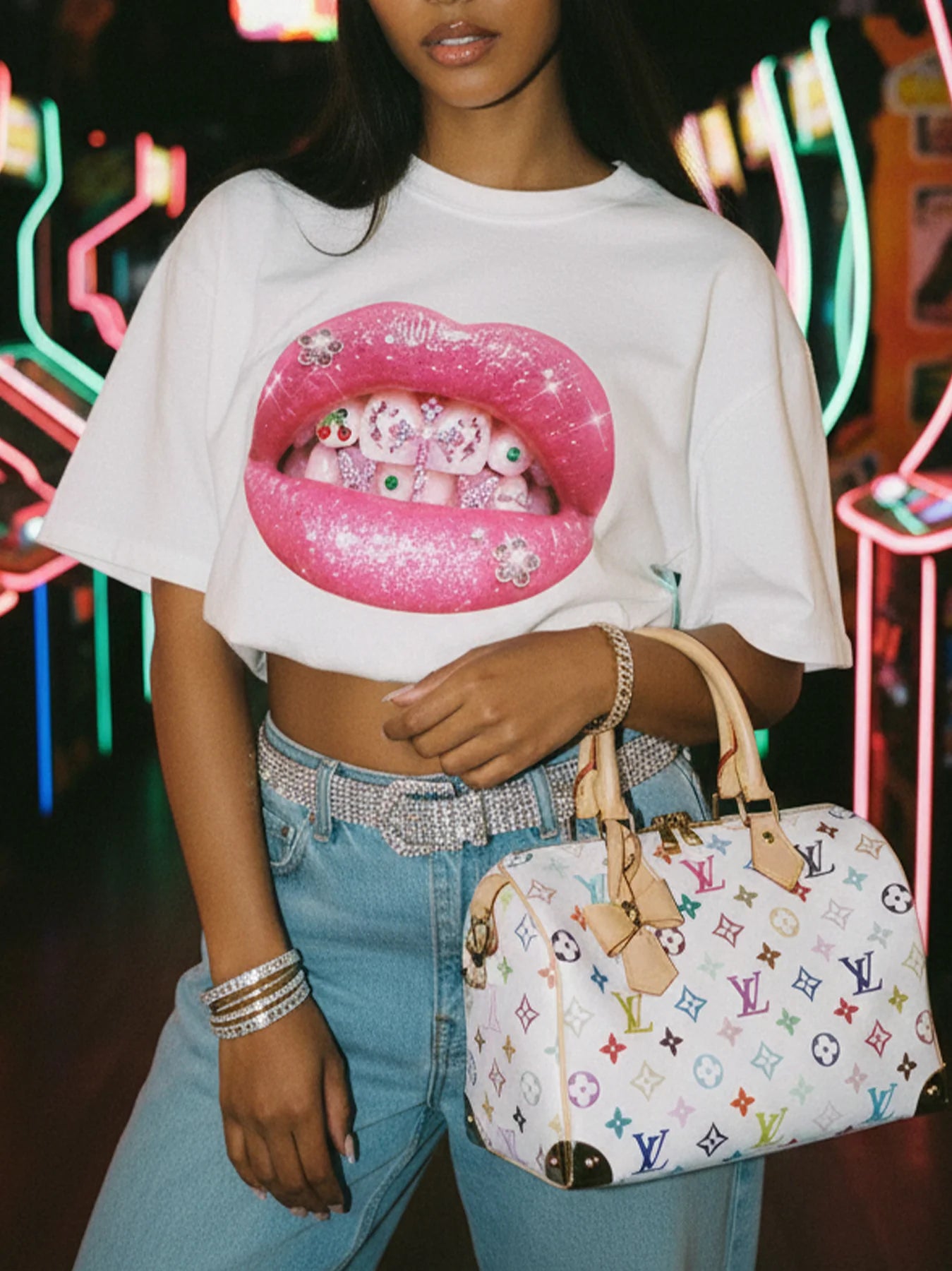 T-SHIRT NOISSEY OVERSIZE BIANCA ART BOCCA PINK