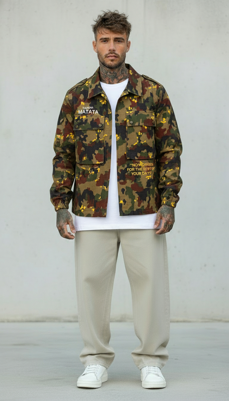 GIACCA RICAMO HAKUNA MATATA - BERNA - ART. 25122730 - COL. CAMOU