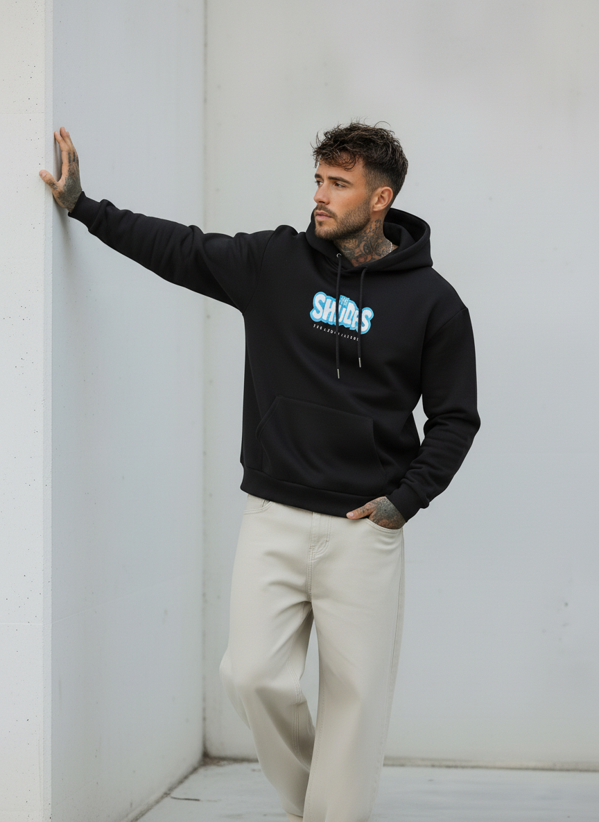 FELPA CON CAPPUCCIO SMURFS PUFFI   - B.U. - ART. W 25 / H 56