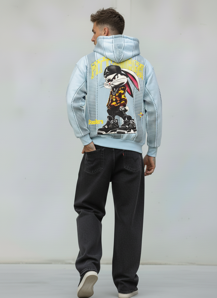 FELPA CON CAPPUCCIO PIITTSBURGH - B.U. - ART. W25 / H - 33