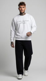 FELPA GIROCOLLO UOMO BIANCO  CON RICAMO MA ANCORA?  - BERNA - ART. 261080 -2