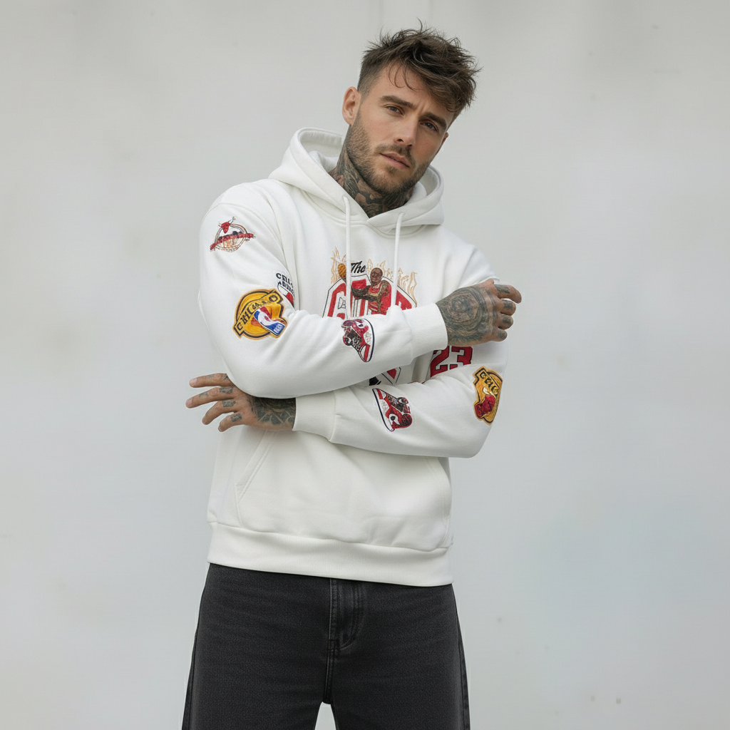 FELPA CON CAPPUCCIO JORDAN 23   - B.U. - ART. W25 / H 55