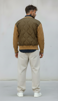 CARDIGAN - BERNA-  ART. 246040608 - COL. CARAMEL / VERDE