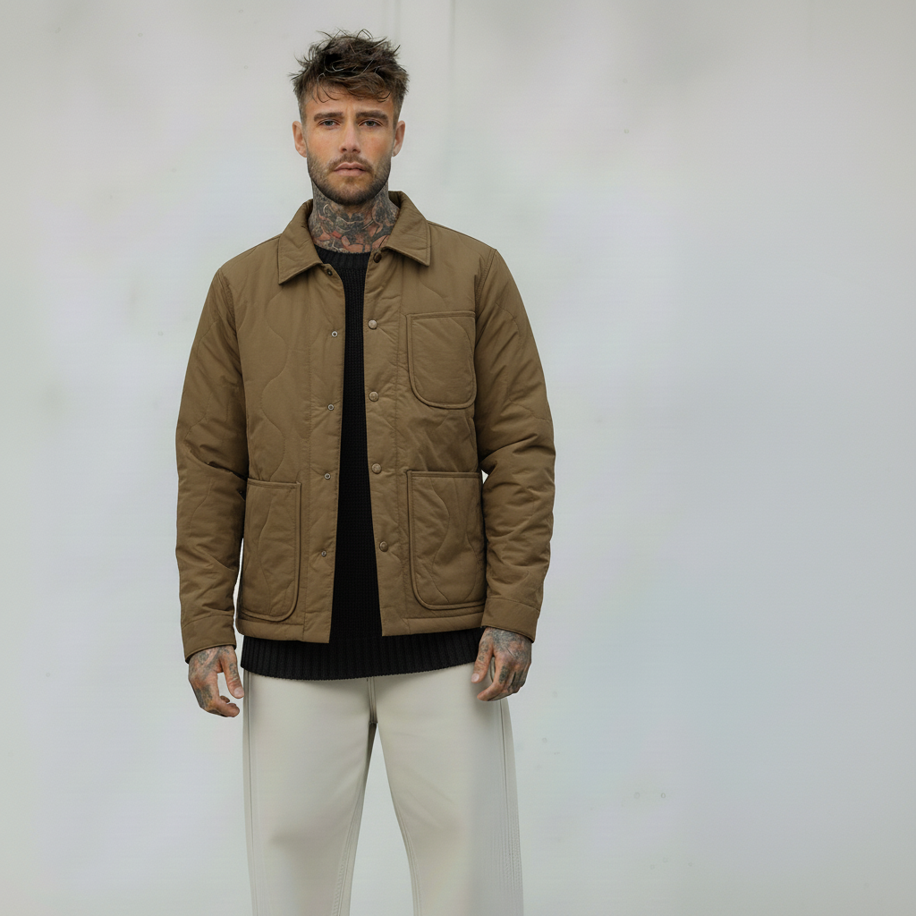 GIACCA OVERSHIRT TRAPUNTATA - BERNA - ART. 246029584 - COL. VERDE