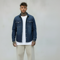 CAMICIA OVERSHIRT ORSETTO - BERNA - ART. 246038396 - COL. BLU DENIM