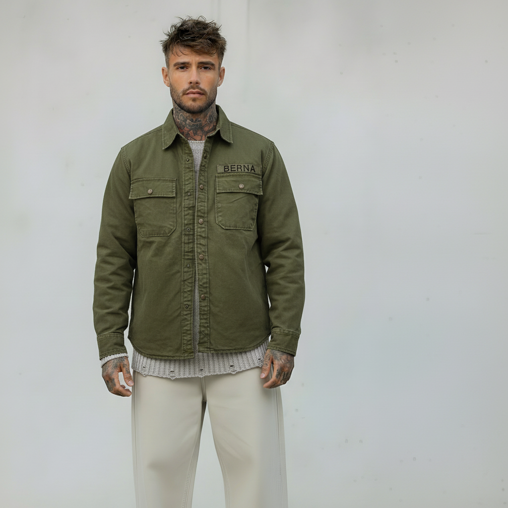 GIUBBINO OVERSHIRT 2 IN 1 - BERNA - ART. 246031584 - COL. VERDE