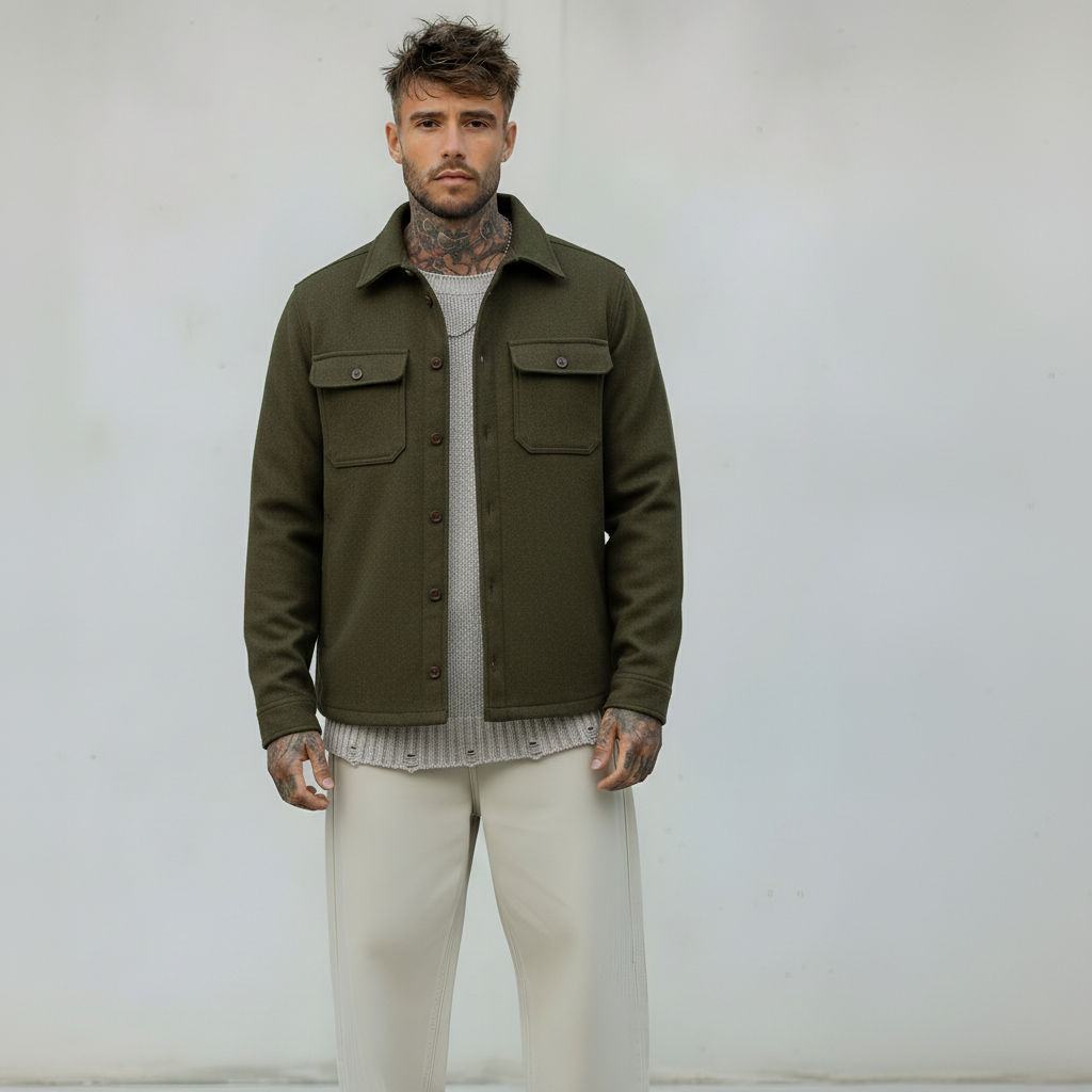 GIACCONE OVERSHIRTS PANNO / TRAPUNTATO - BERNA - ART. 2462356 - COL. VERDE