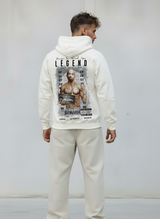 FELPA CON CAPPUCCIO LEGEND TUPAC - B.U. - ART. W25 / H - 35 COL BIANCO