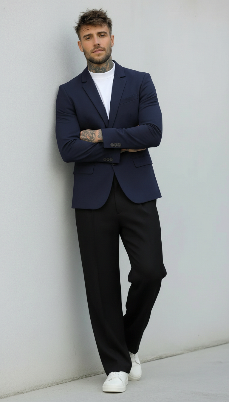 GIACCA REGULAR - FIT CON CHIUSURA BOTTONI - COL. NAVY - IMPERIAL - ART. JZ1ELBQ