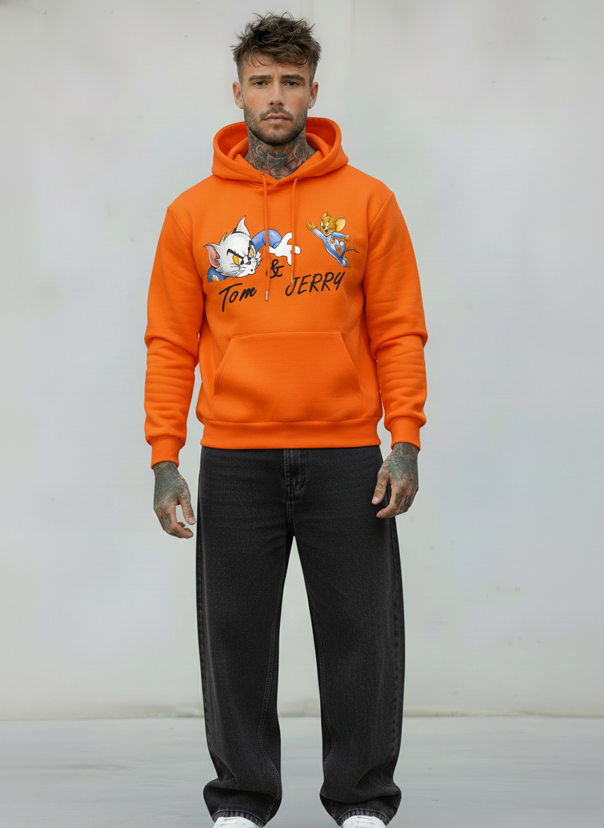 FELPA CON CAPPUCCIO TOM & JERRY - B.U. - ART. W25 / H - 10