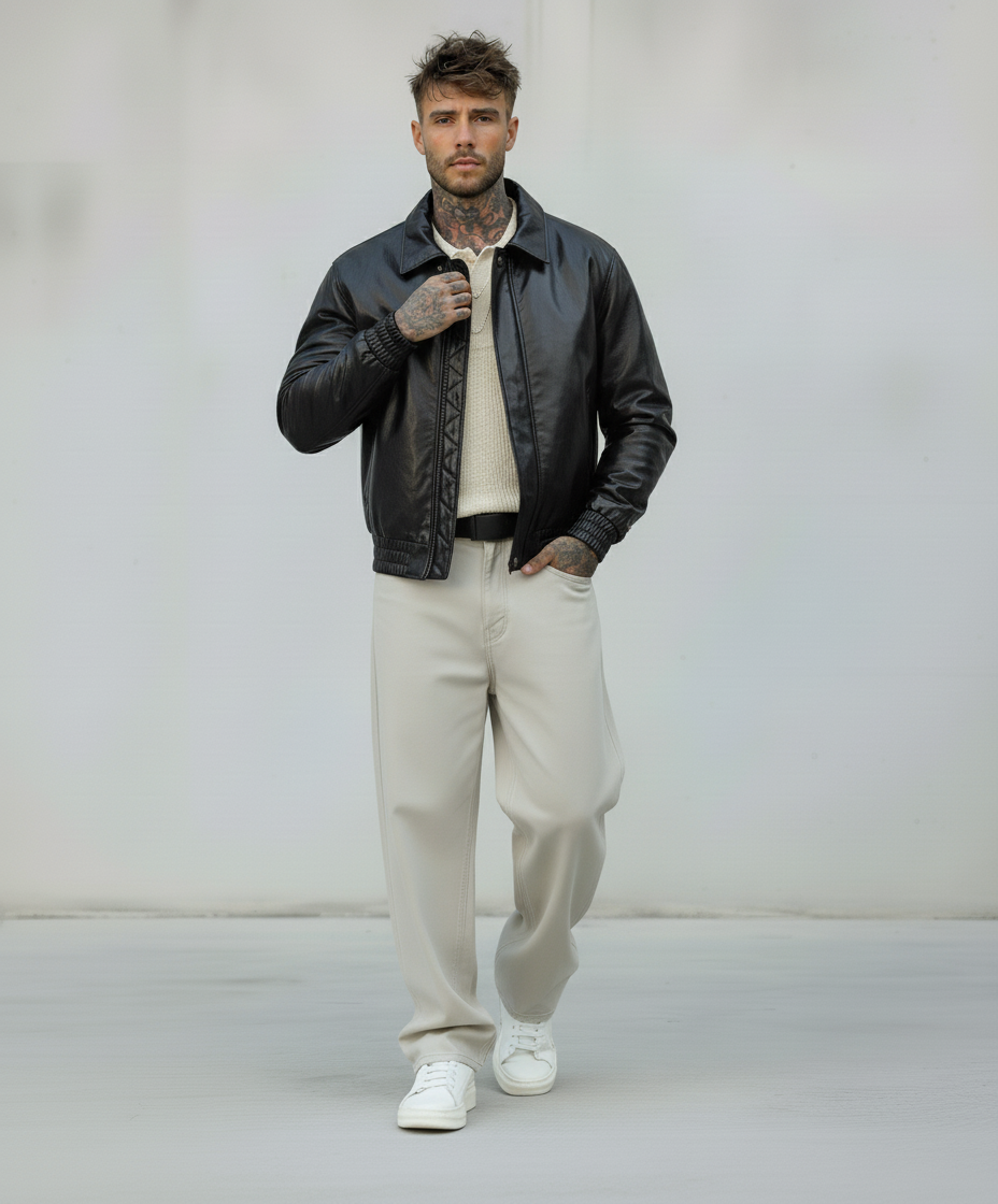 GIUBBINO EFFETTO PELLE - ONLY&SONS - ART. 22035105 - COL. BLACK