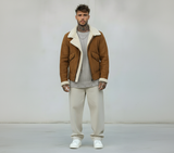 GIUBBINO ECOMONTONE CAMOSCIO TAGLIO VIVO - BERNA - *ART. 233239141 - COL. COGNAC