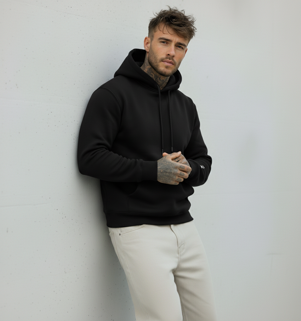 FELPA HOODIE LOGATA CON CAPPUCCIO - BERNA - ART. 252019