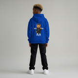 FELPA OVER BAMBINO CON CAPPUCCIO BOXY FIT OVER -  ORSO  PIU' COLORI - HAMEN