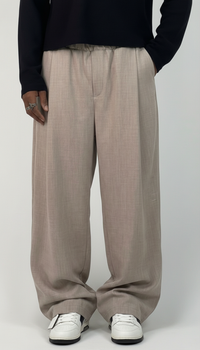 PANTALONI BAGGY-FIT CON VITA ELASTICA  E PIEGHE - IMPERIAL - ART. PE6YLBR