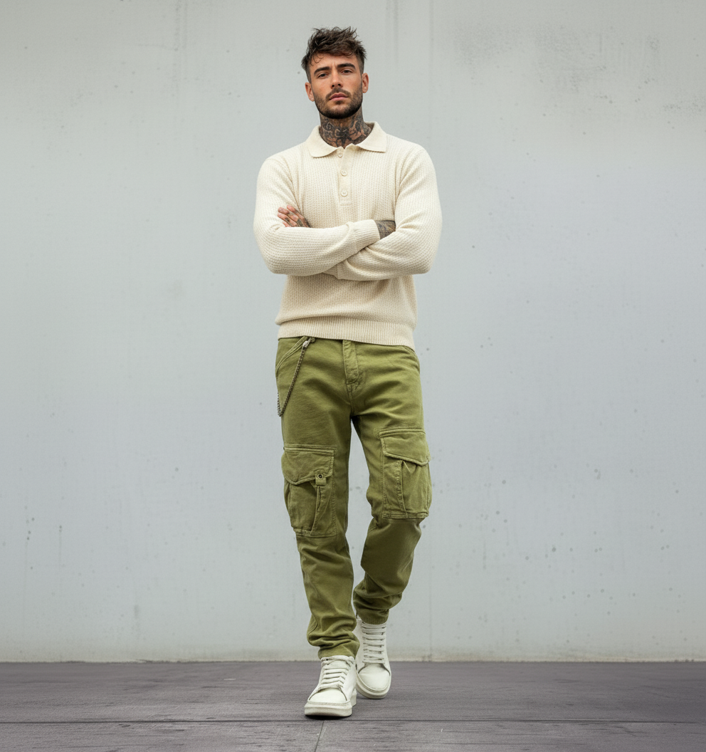 PANTALONE TASCONE FUSTAGNO - BERNA - ART. 223089348 - VERDE PANTONE