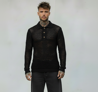MAGLIONE KNITWEAR POLO - LE PAS SAGE - ART. FW25K23 - COL. NERO