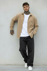 CAMICIA VELLUTO A COSTINE - NEW JOB BRAND - ART. CAM STONDO - COL. MARRONE