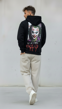 FELPA CON CAPPUCCIO JOKER - E. - ART. PUT ON A HAPPY FACE