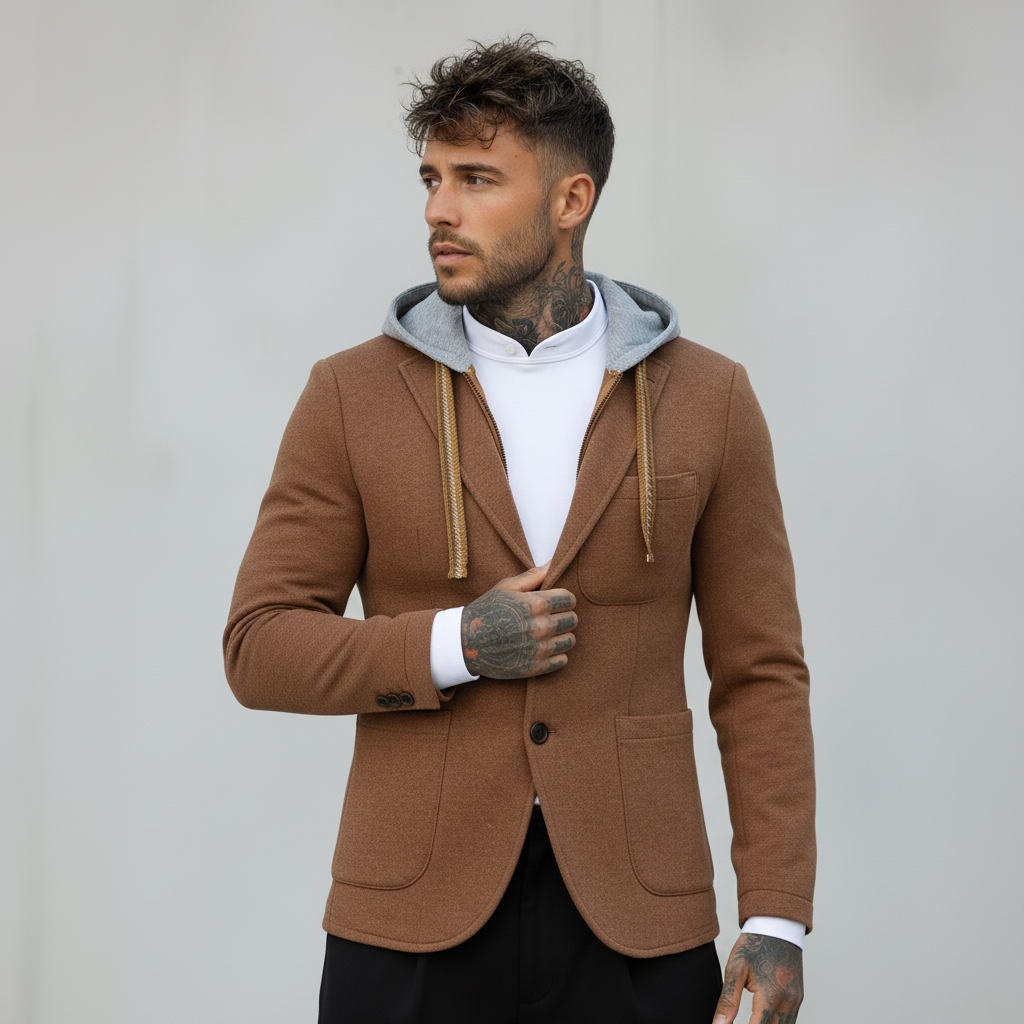 GIACCA CON CAPPUCCIO RIMOVIBILE - BERNA - ART. 246364109 - COL. BRUCIATO