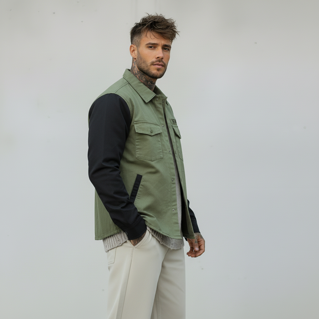 CAMICIA BOMBER - BERNA - ART. 25124430 - COL. VERDE