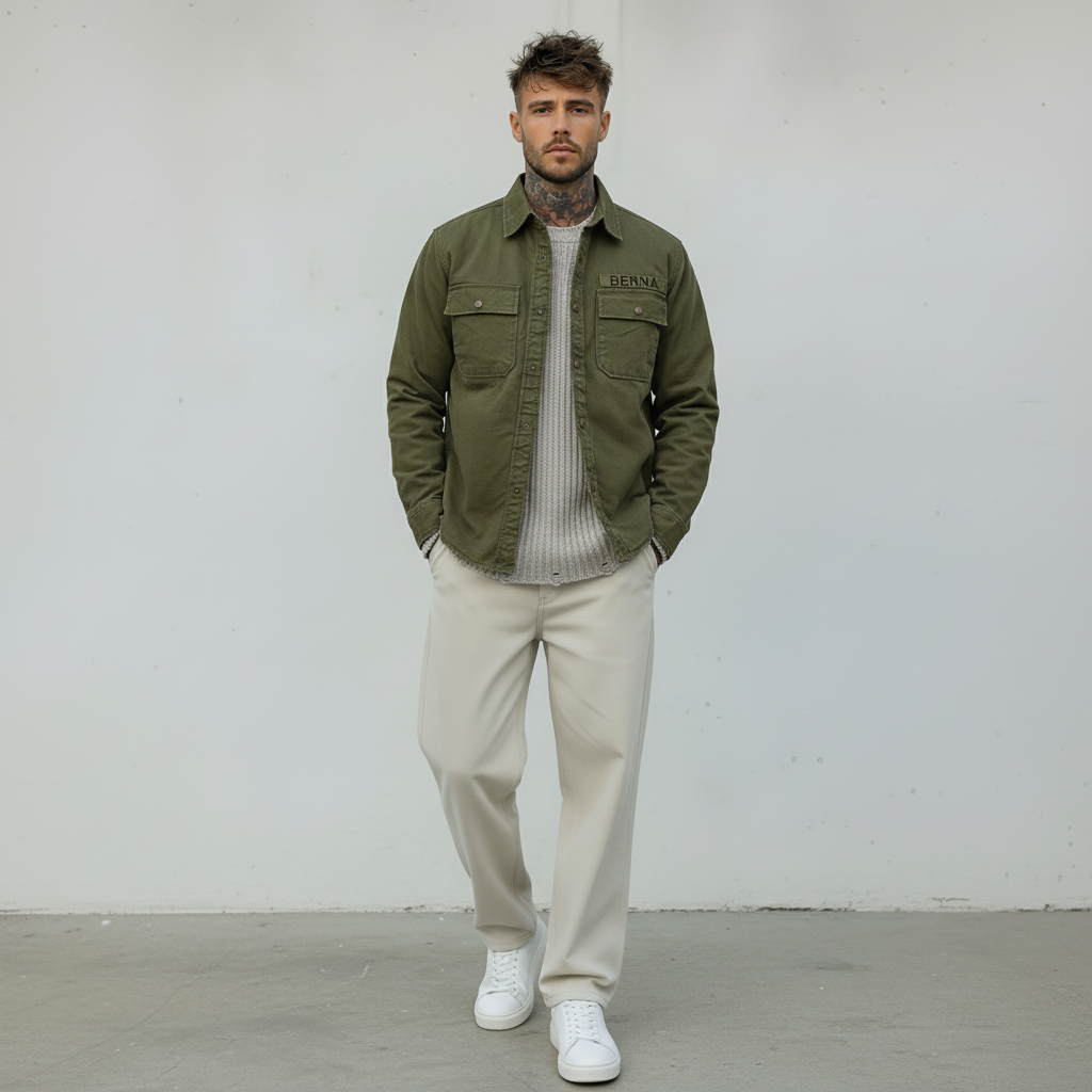 GIUBBINO OVERSHIRT 2 IN 1 - BERNA - ART. 246031584 - COL. VERDE