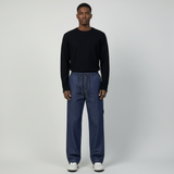 PANTALONE CARPENTER CON ELASTICO IN VITA DARK BLUE DENIM  - HAMEN - ART.  CARPE