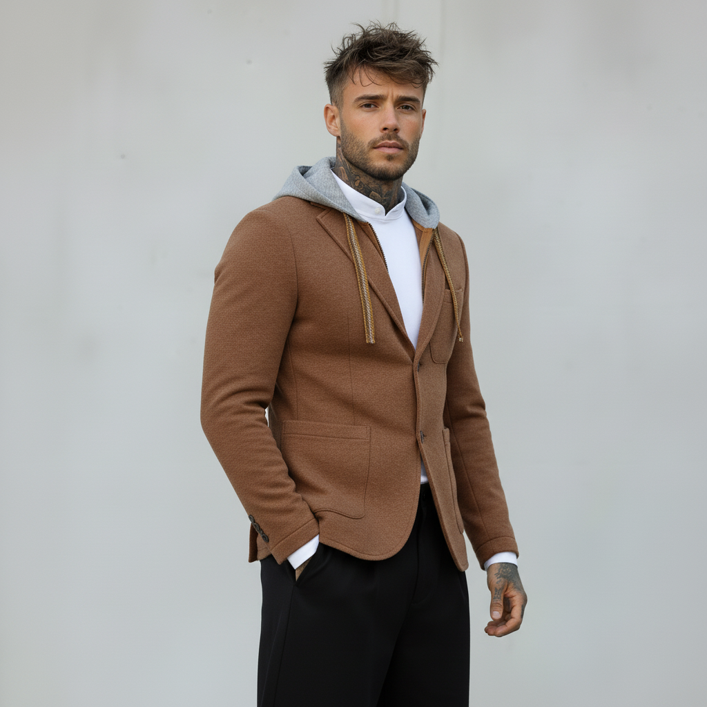 GIACCA CON CAPPUCCIO RIMOVIBILE - BERNA - ART. 246364109 - COL. BRUCIATO