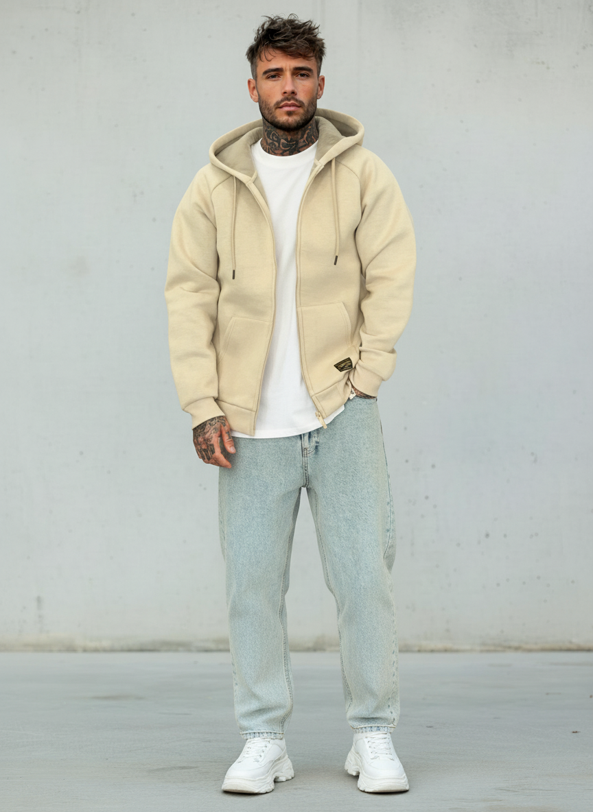 FELPA CON CAPPUCCIO + ZIP - ONLY&SONS - ART. 22031823