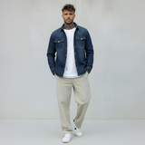 CAMICIA OVERSHIRT ORSETTO - BERNA - ART. 246038396 - COL. BLU DENIM