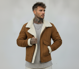 GIUBBINO ECOMONTONE CAMOSCIO TAGLIO VIVO - BERNA - *ART. 233239141 - COL. COGNAC