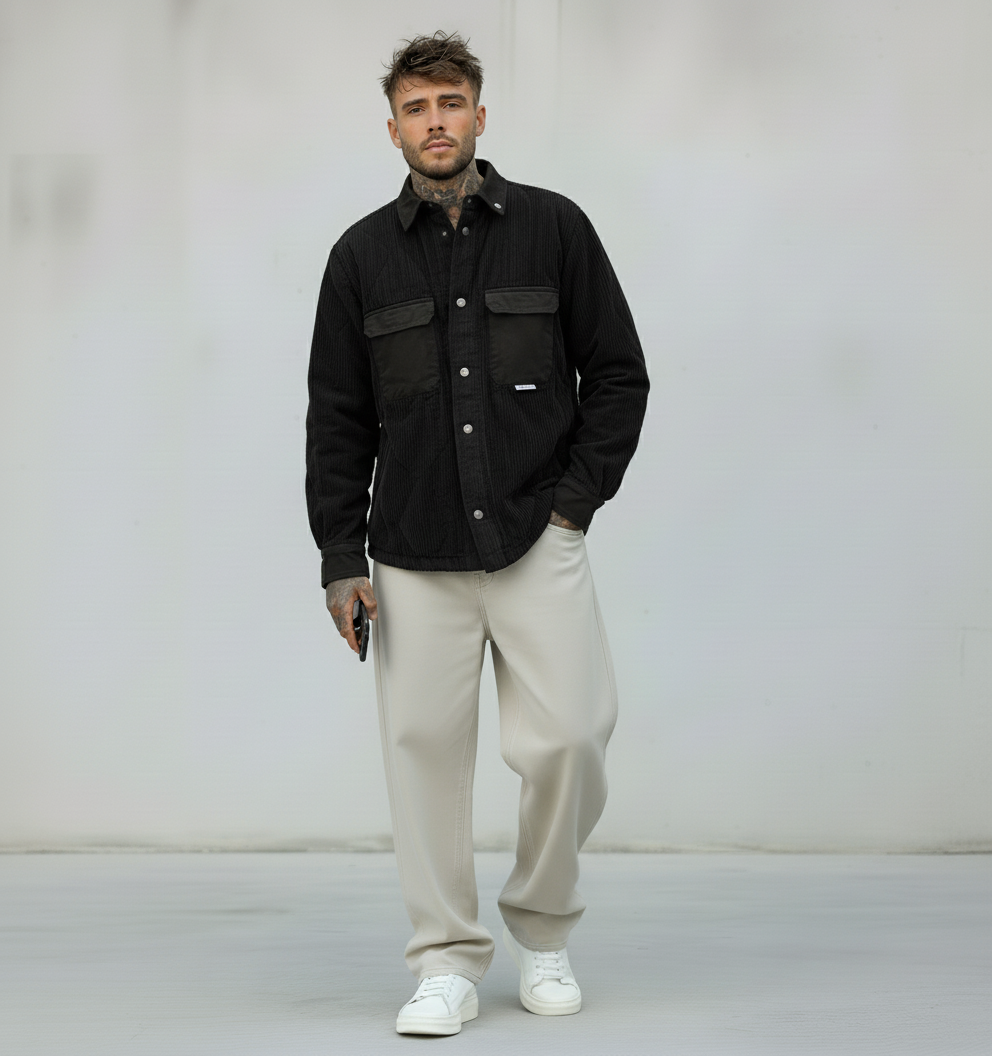 GIUBBINO OVERSHIRT A COSTE - BERNA - ART. 2462641 - COL. NERO