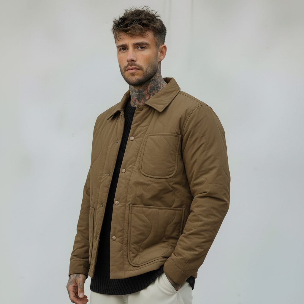 GIACCA OVERSHIRT TRAPUNTATA - BERNA - ART. 246029584 - COL. VERDE