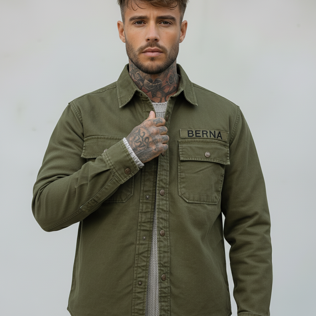 GIUBBINO OVERSHIRT 2 IN 1 - BERNA - ART. 246031584 - COL. VERDE