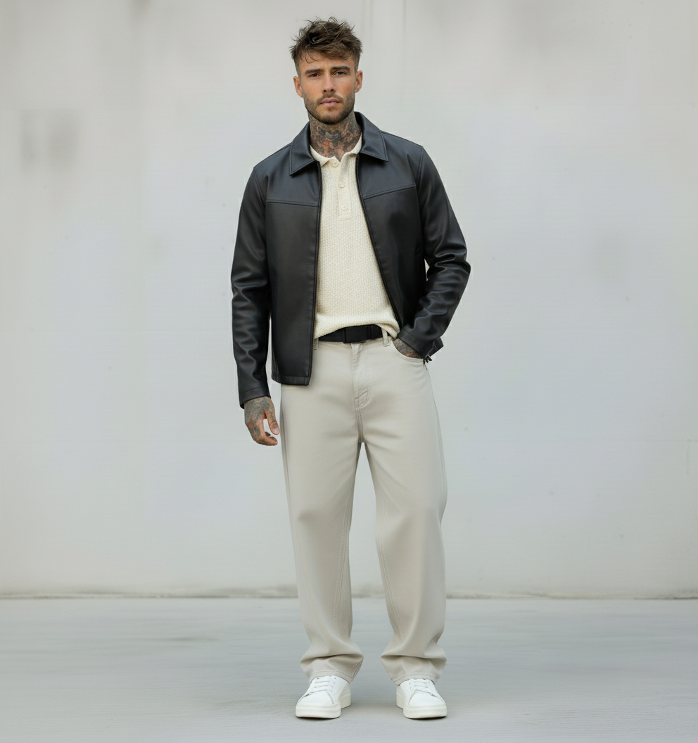 GIUBBINO EFFETTO PELLE - ONLY&SONS - ART. 22034713 - COL. BLACK