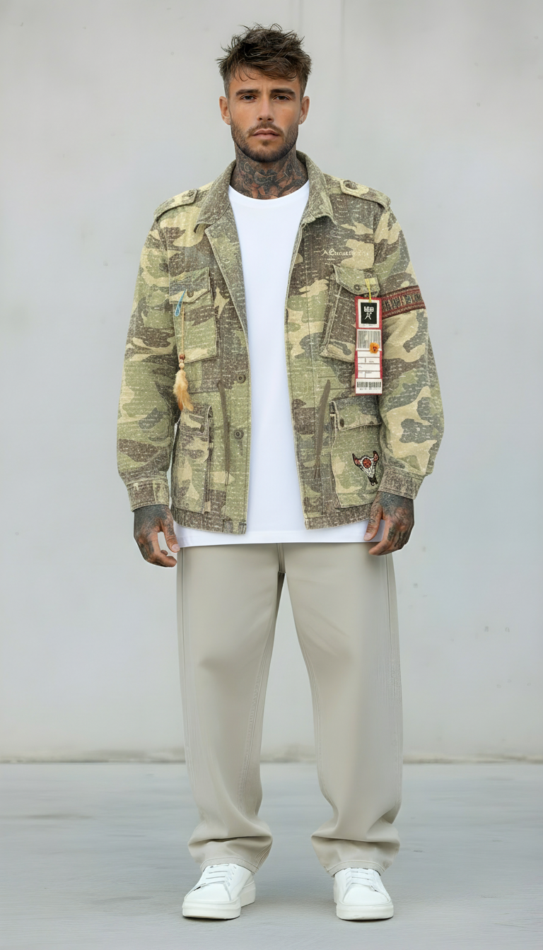 GIUBBINO FIELD JACKET FALCO - BERNA - ART. 25228430 - COL. CAMOUFLAGE