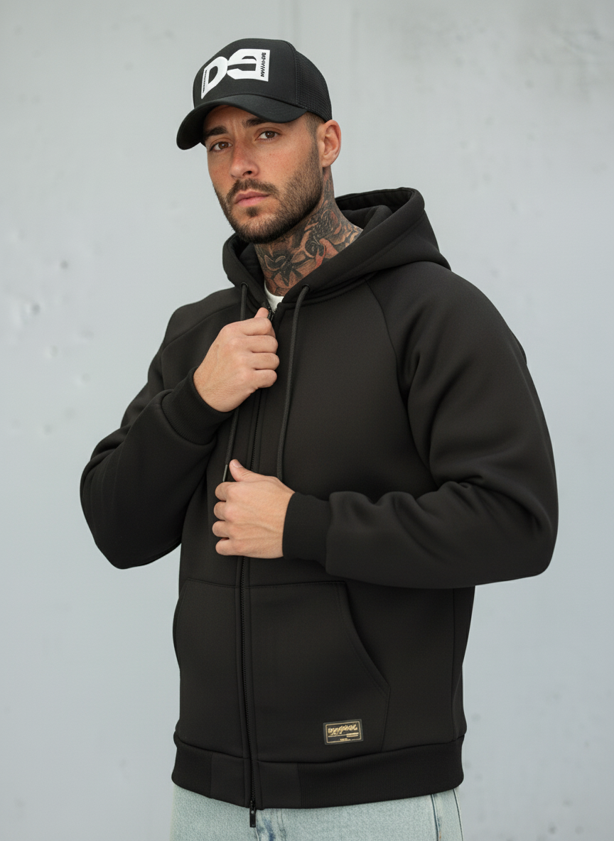 FELPA CON CAPPUCCIO + ZIP - ONLY&SONS - ART. 22031823