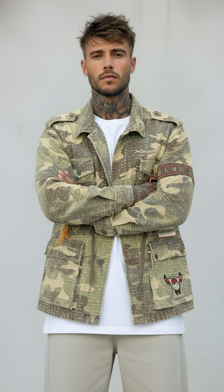 GIUBBINO FIELD JACKET FALCO - BERNA - ART. 25228430 - COL. CAMOUFLAGE