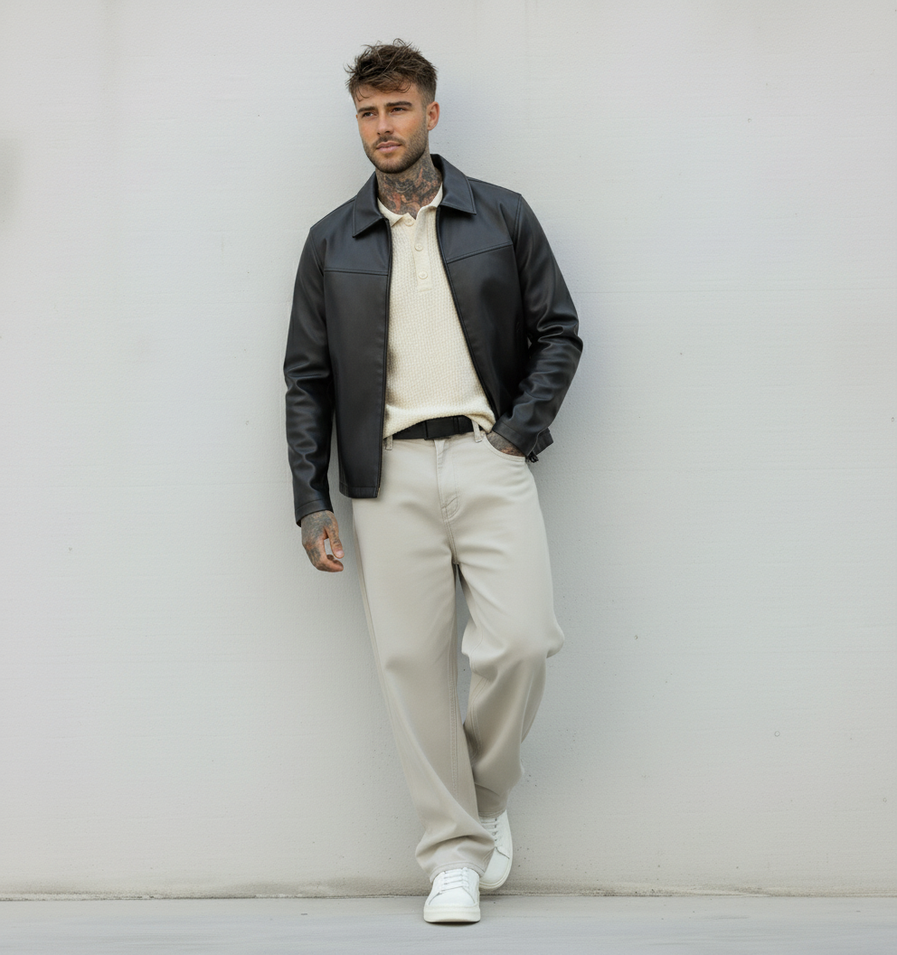 GIUBBINO EFFETTO PELLE - ONLY&SONS - ART. 22034713 - COL. BLACK