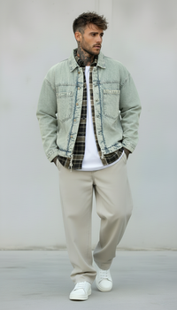 GIUBBINO JEANS EFFETTO VINTAGE IMBOTTITO - CATCH- ART. 4598 COL. VINTAGE JEANS