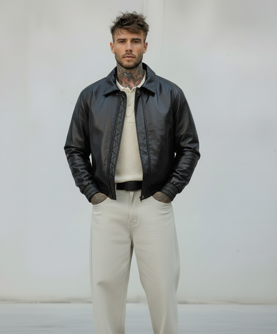 GIUBBINO EFFETTO PELLE - ONLY&SONS - ART. 22035105 - COL. BLACK