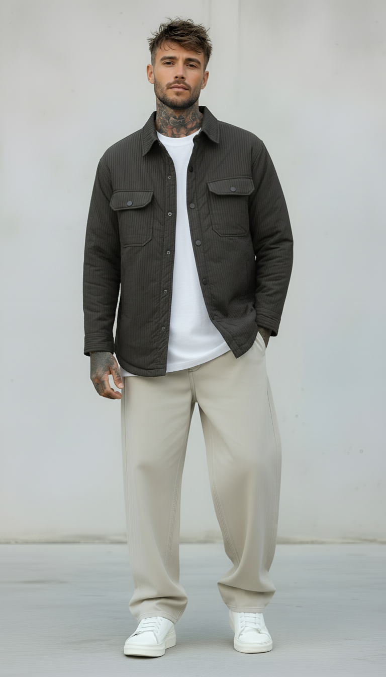 GIUBBINO EFFETTO A COSTE  - HAMEN - ART. LPGA7510 - COL. NERO