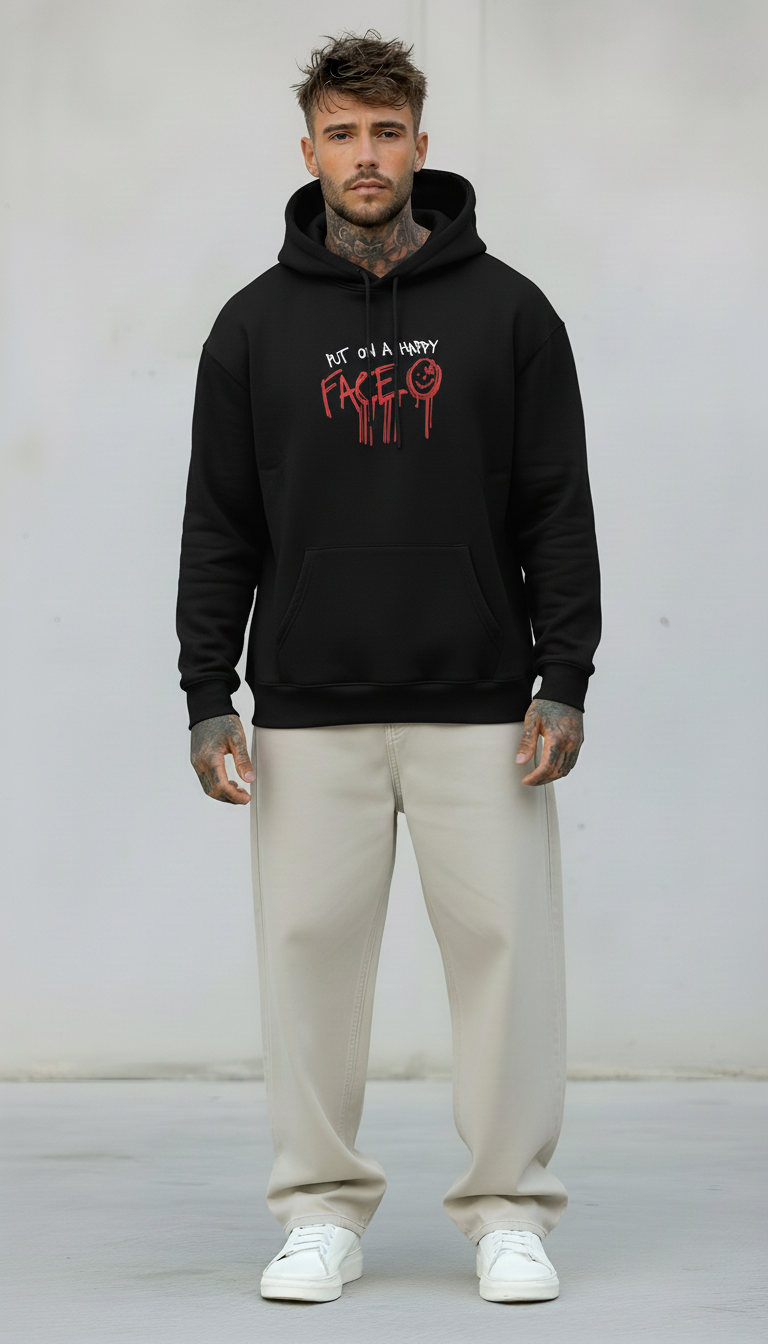 FELPA CON CAPPUCCIO JOKER - E. - ART. PUT ON A HAPPY FACE