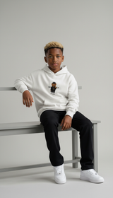 FELPA OVER BAMBINO CON CAPPUCCIO BOXY FIT OVER -  ORSO  PIU' COLORI - HAMEN