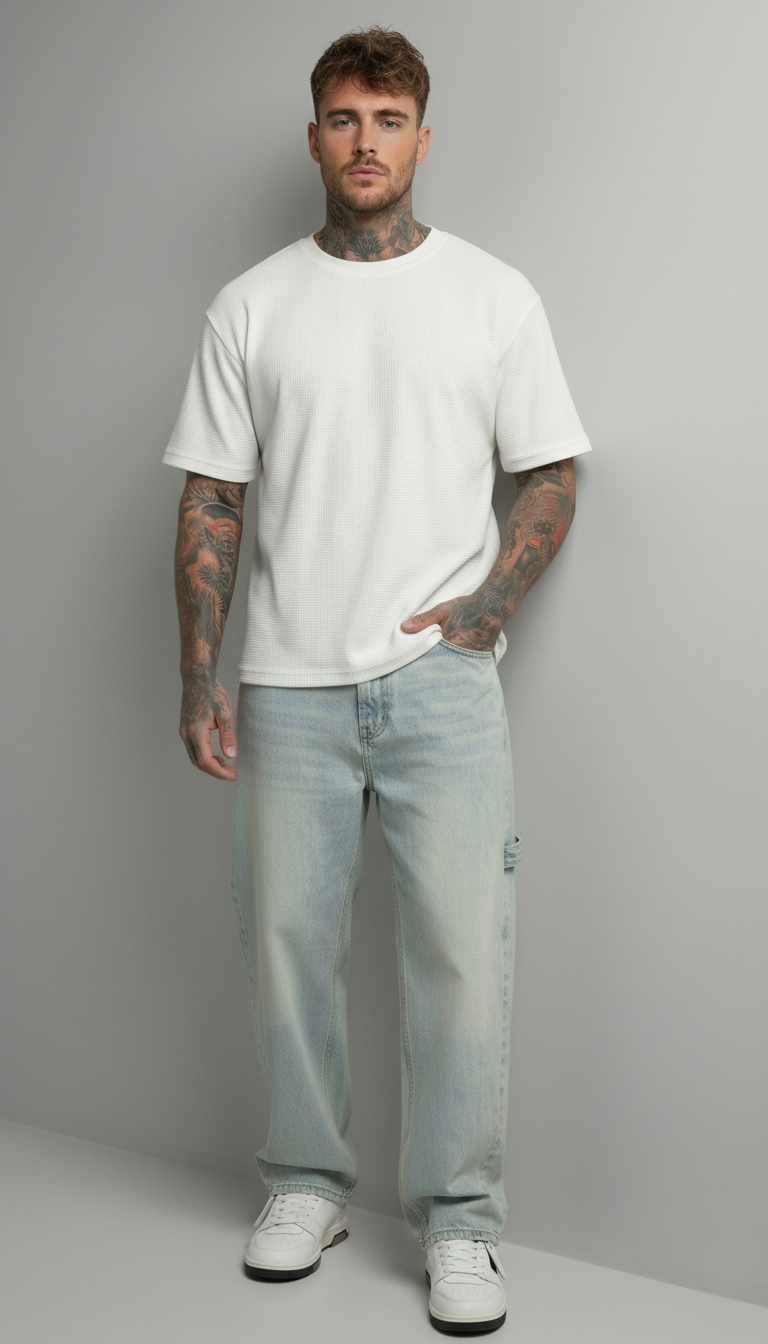 JEANS UOMO CARPENTER STRAIGHT  FIT LAVAGGIO BLEACH -  BERNA - ART. 261201 -30