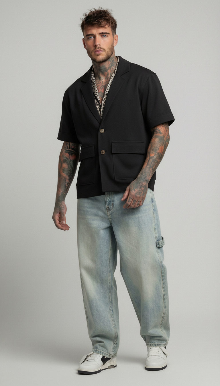 GIACCA MANICHE CORTE CON CHIUSURA DUE BOTTONI - COL. NERO - IMPERIAL - ART. JZCRLBQ