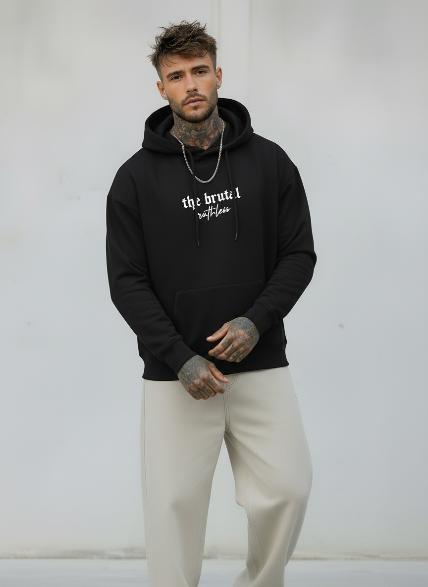 FELPA CON CAPPUCCIO AL PACINO SCARFACE - E. - ART. THE BRUTAL - NERO