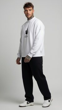 FELPA GIROCOLLO UOMO STAMPA DITO MEDIO  - BERNA - ART. 261082 - 2